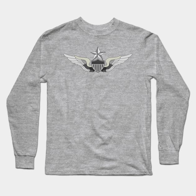 Army Senior Aviator Wings Long Sleeve T-Shirt by Sticker Steve